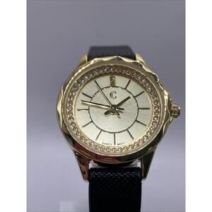 Charming Charlie Womens Gold Tone Wuartz Watch Works New Battery